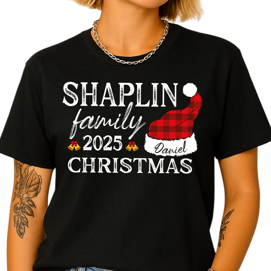 Custom Christmas Family Shirts – Personalized Name Matching Holiday Tees
