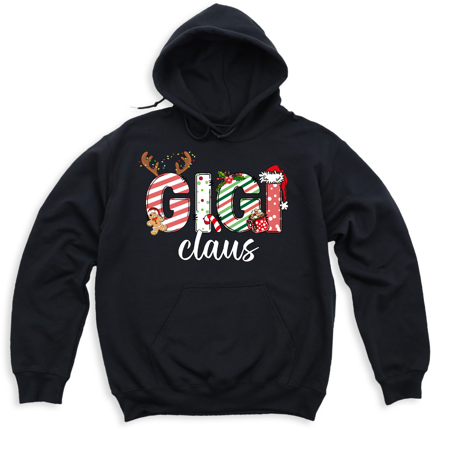 Custom Gigi Claus Hoodie, Family Matching Christmas Hoodies for Holiday Season