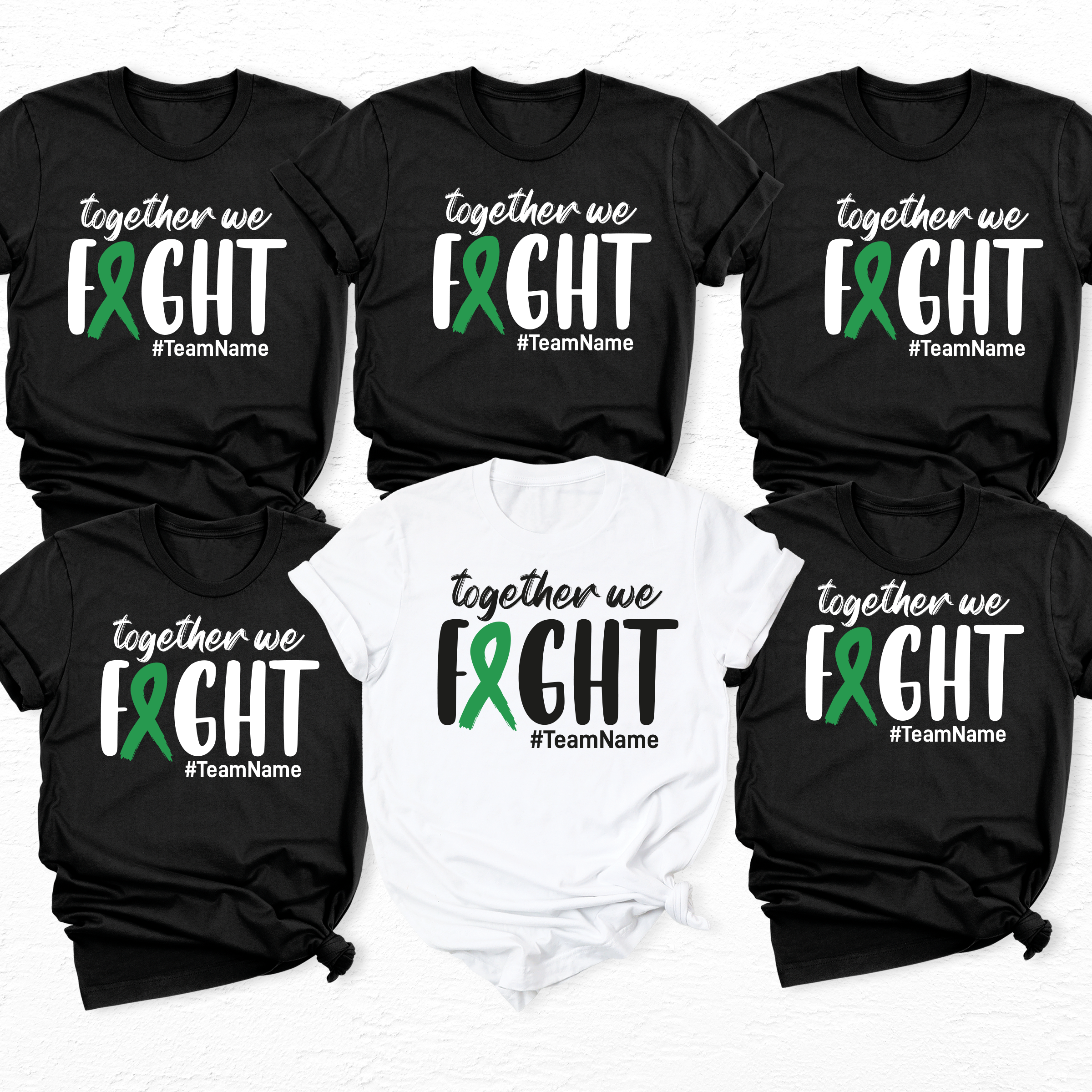 Liver Cancer Awareness Shirt – Green Ribbon Together We Fight Tee