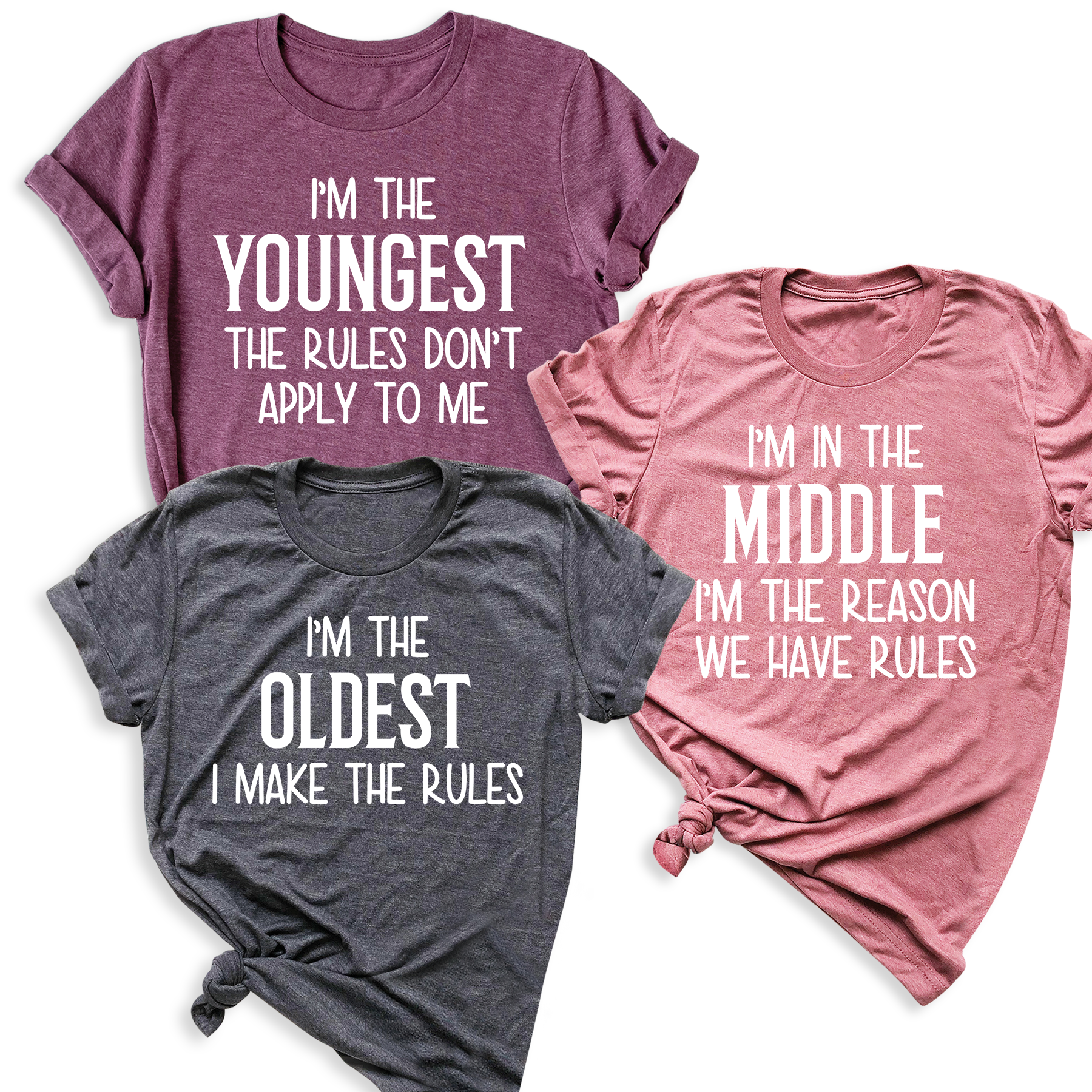 Funny Sibling Rules Shirt Matching Sister Brother Tees