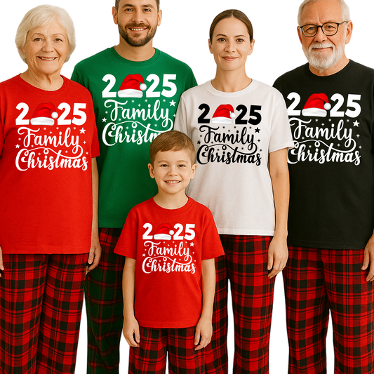 Christmas 2025 Family T-Shirts | Matching Christmas Crew Shirts