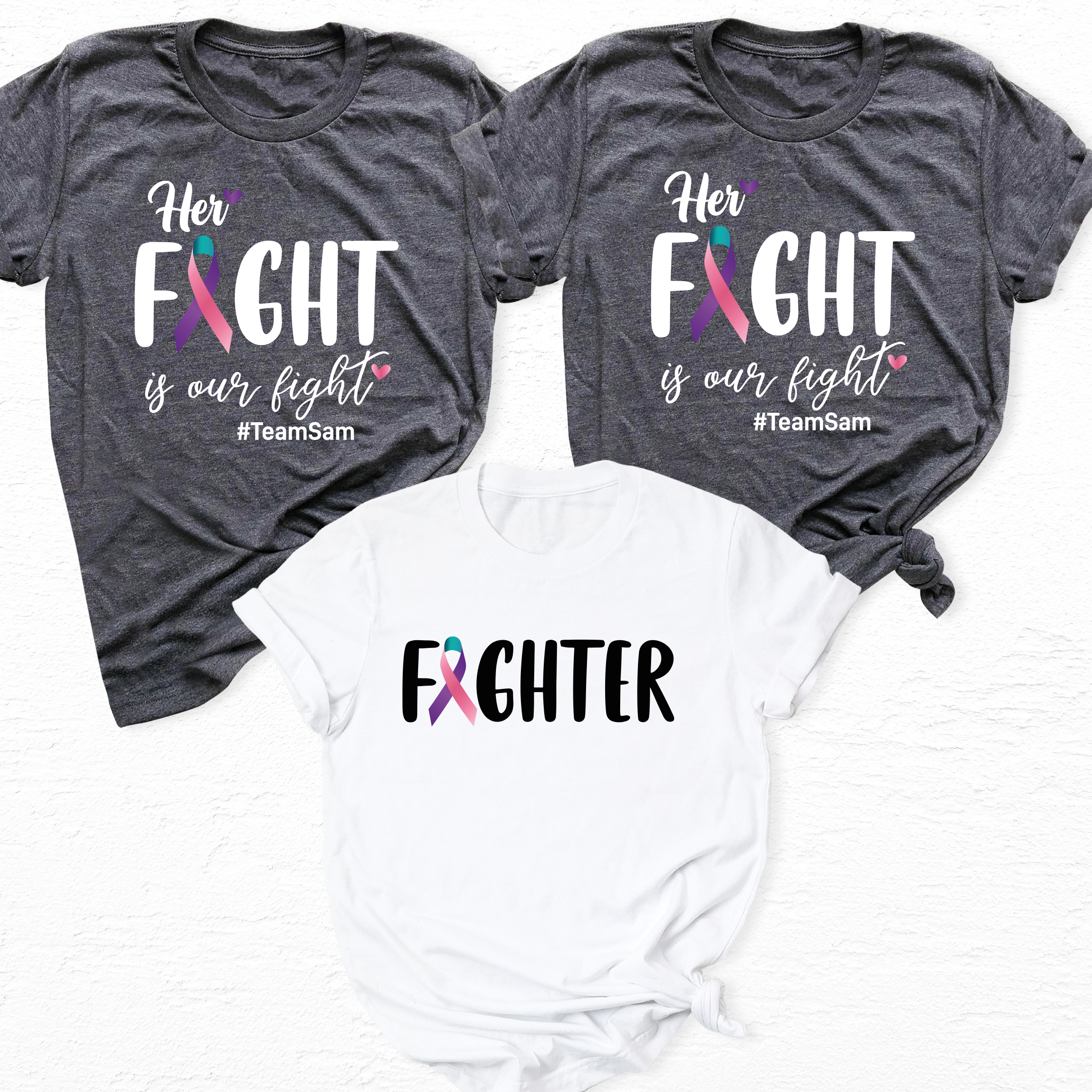 Thyroid Cancer Awareness Shirt Her Fight Is Our Fight Tee