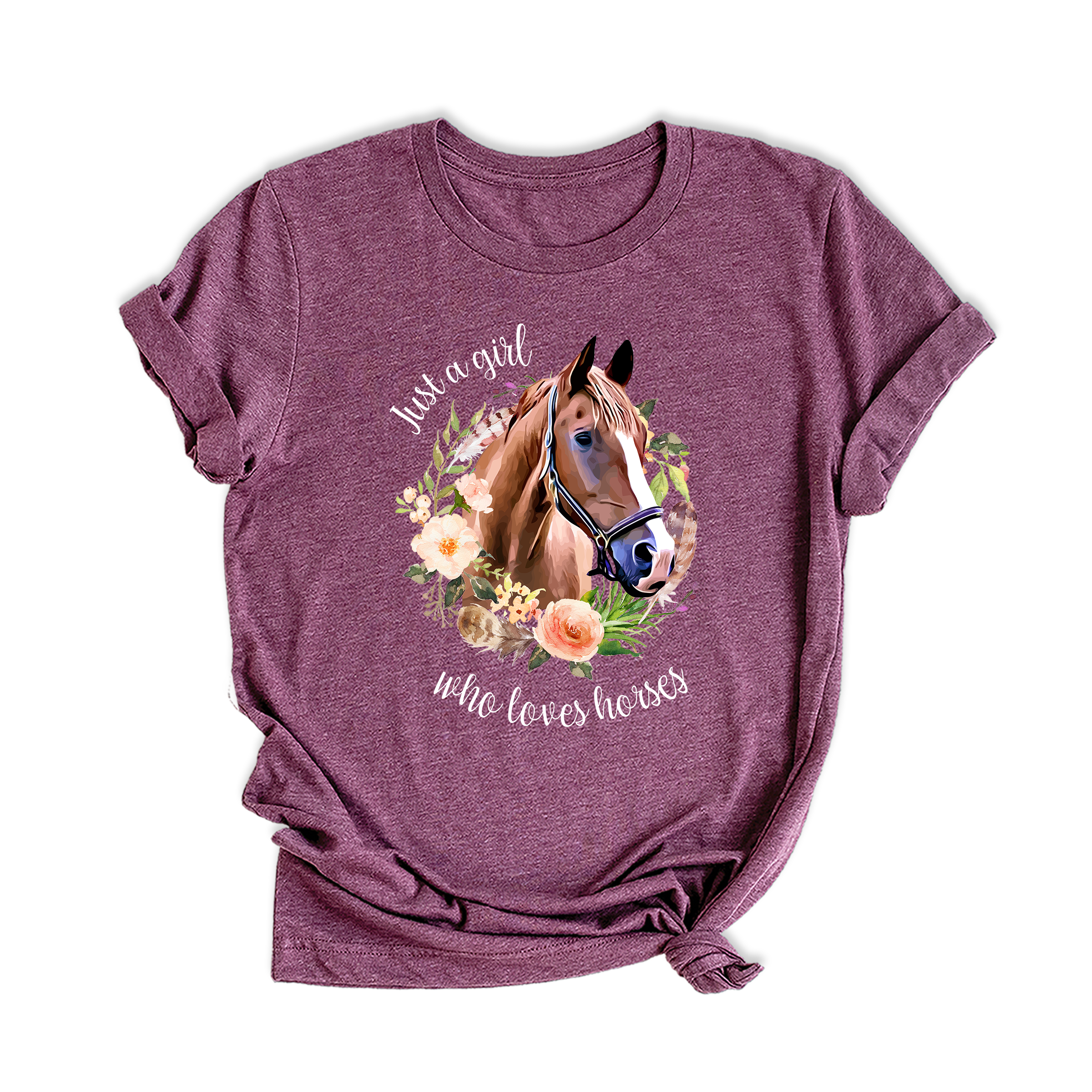 Just a Girl Who Loves Horses Shirt Horse Lover Gift Tee