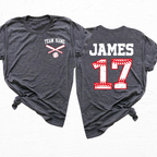 Custom Baseball Team Shirt with Name & Number Baseball Mom Tee