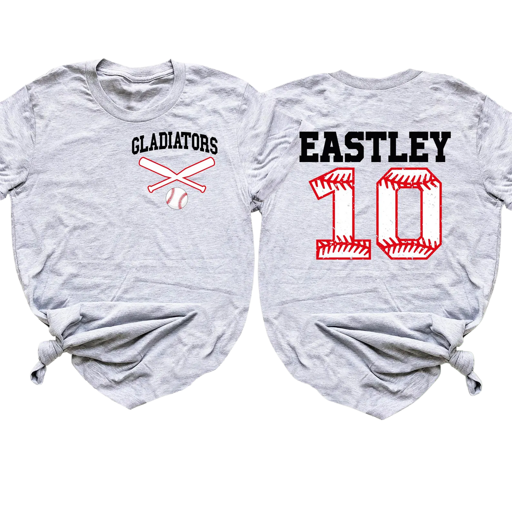 Custom Baseball Team Shirt with Name & Number Baseball Mom Tee