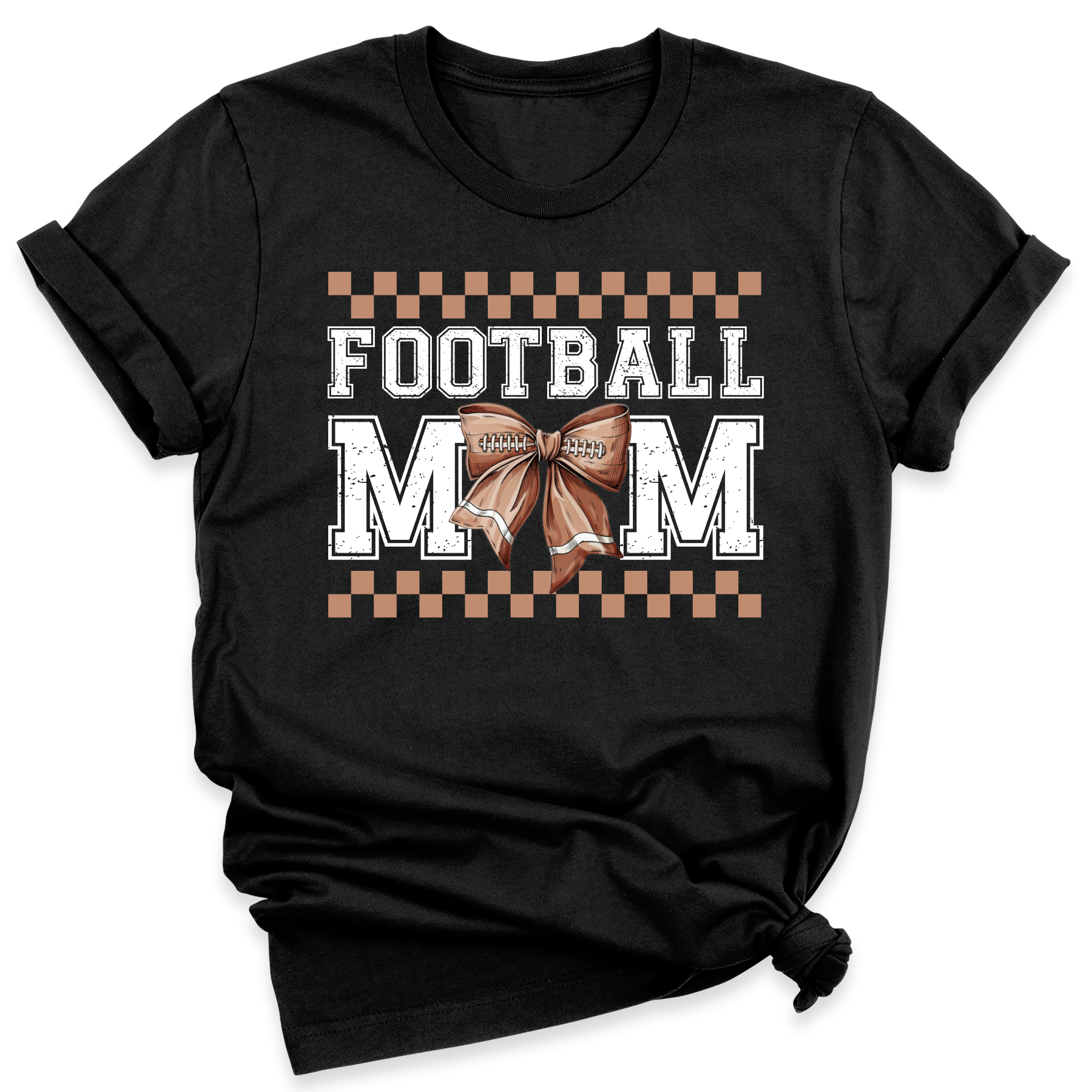 Coquette Football Bow Shirt Cute Game Day Football Mom Tee