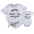 Our First Mothers Day Shirt Mom and Baby Matching Outfit