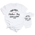 Our First Mothers Day Shirt Mom and Baby Matching Outfit