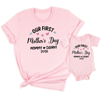 Our First Mothers Day Shirt Mom and Baby Matching Outfit