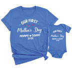 Our First Mothers Day Shirt Mom and Baby Matching Outfit