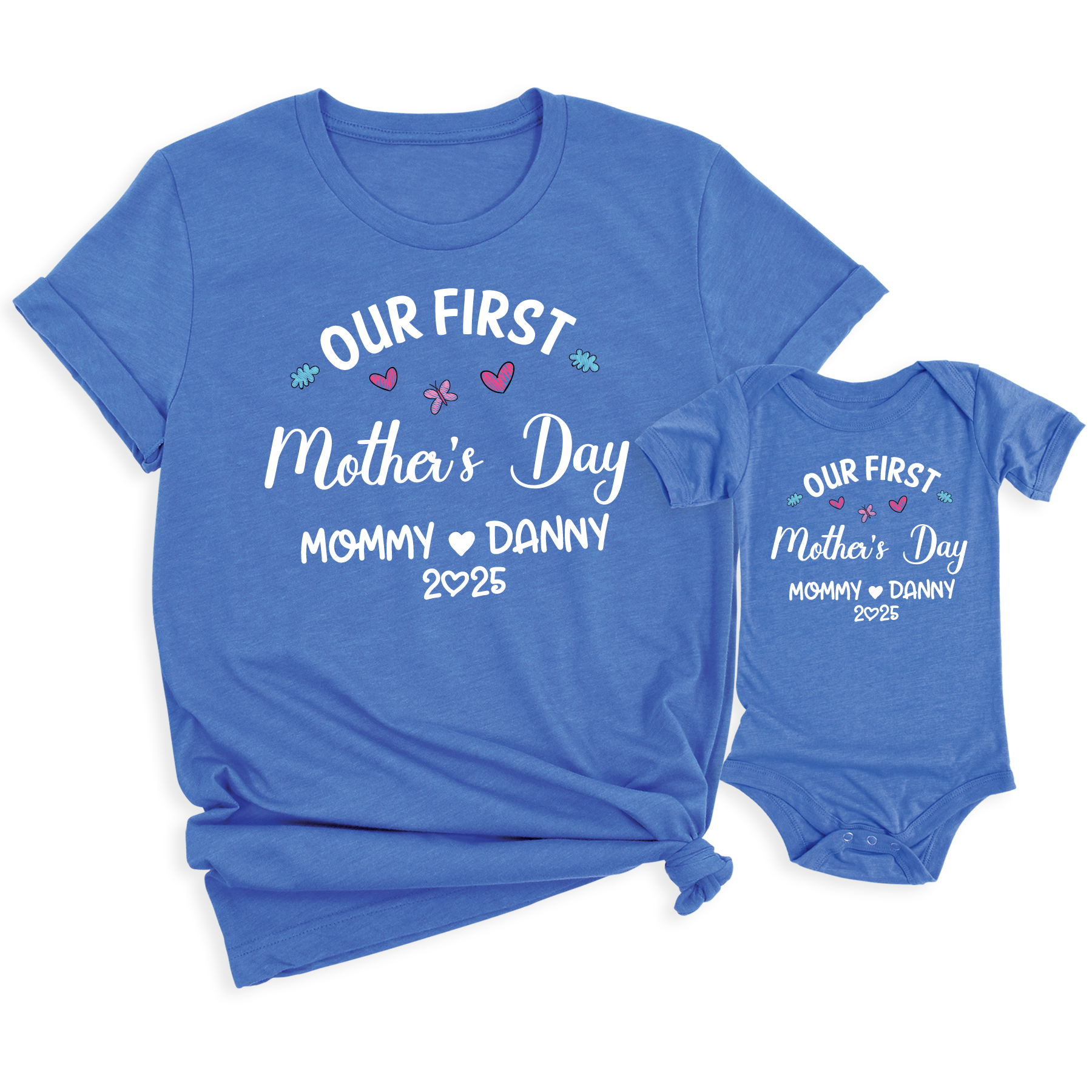 Our First Mothers Day Shirt Mom and Baby Matching Outfit