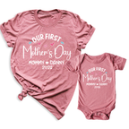 Our First Mothers Day Shirt Mom and Baby Matching Outfit