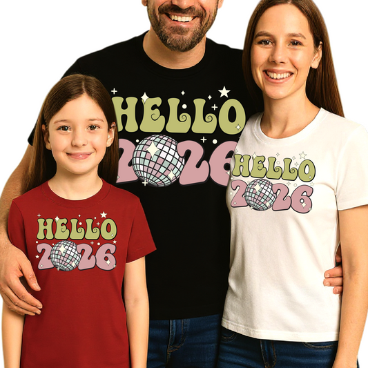 Happy 2026 Shirt – New Year’s Eve Party Family Shirts, Hello 2026 Celebration Tee
