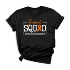 MS Awareness Shirt Orange Ribbon Support Squad Team Tee