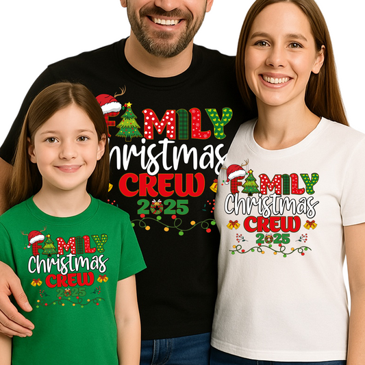 Family Christmas Crew 2025 Shirts – Matching Holiday T-Shirts for Families