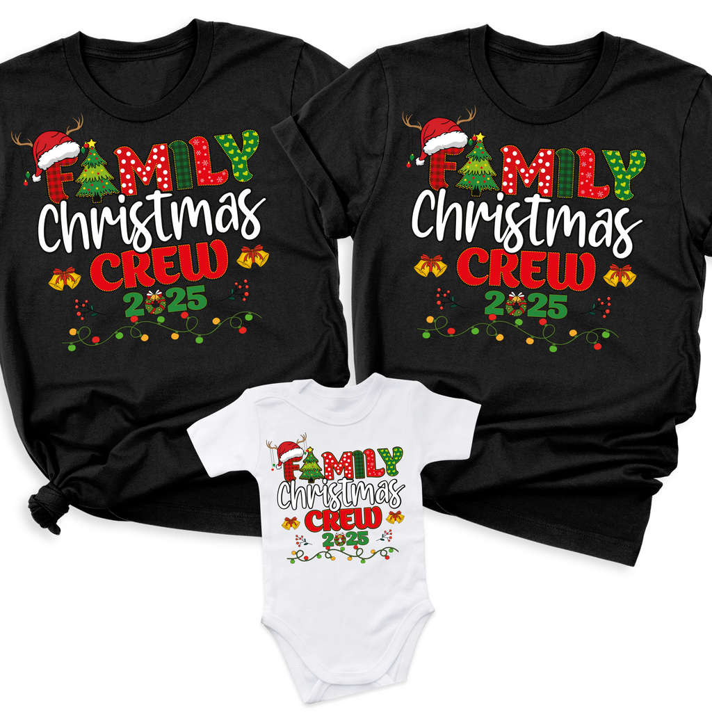 Family Christmas Crew 2025 Shirts – Matching Holiday T-Shirts for Families