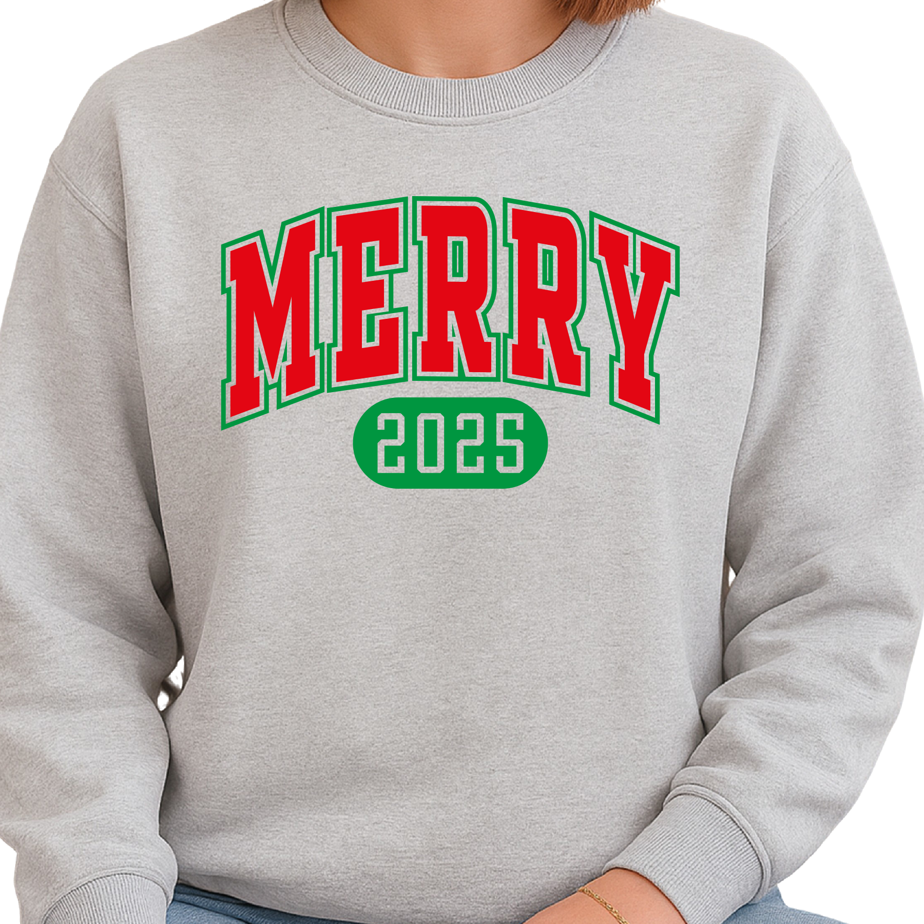 Merry 2025 Christmas Sweatshirt – Family Matching Christmas, Holiday Crew Outfits