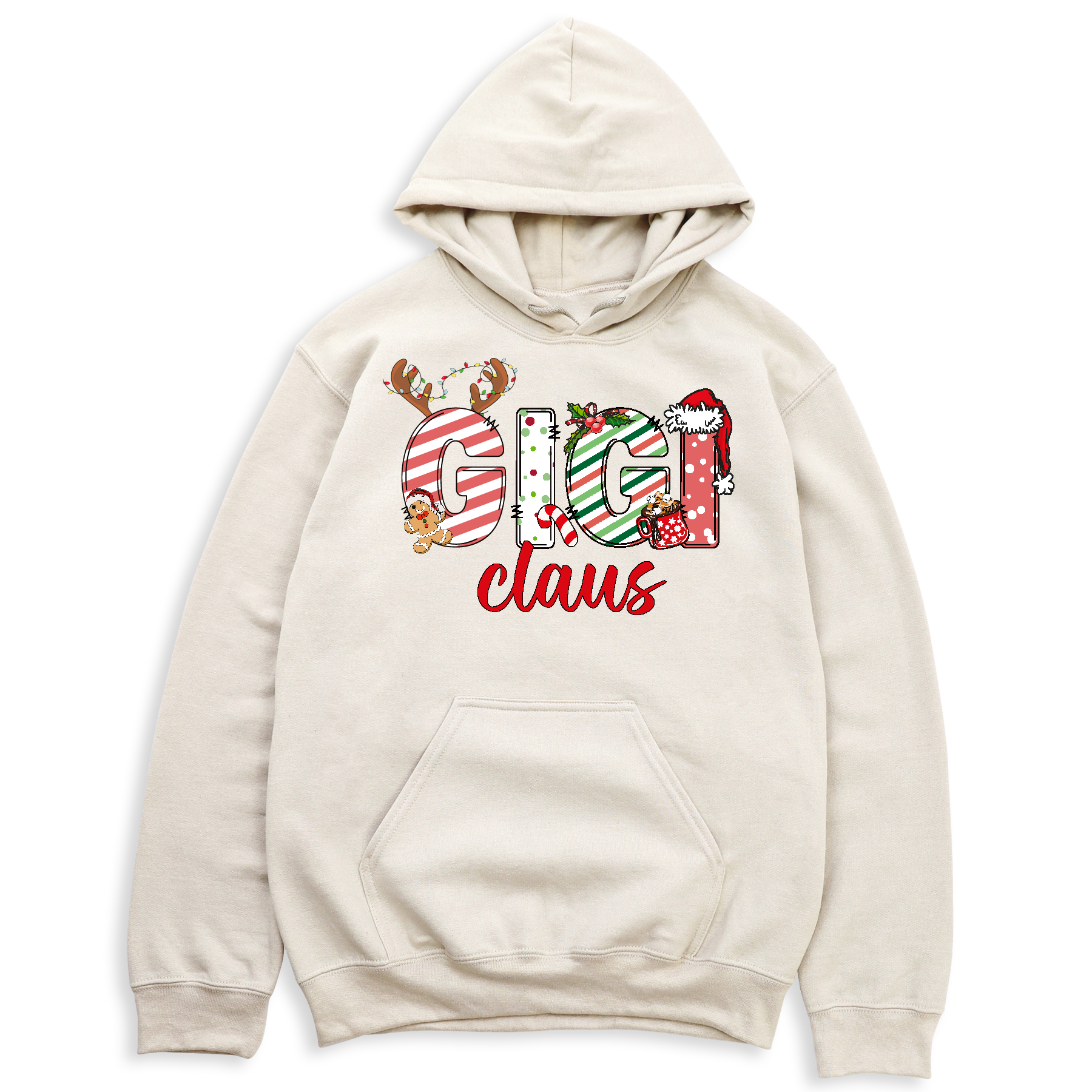 Custom Gigi Claus Hoodie, Family Matching Christmas Hoodies for Holiday Season