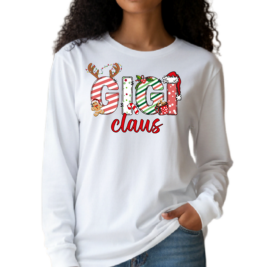 Custom Gigi Claus Sweatshirt, Family Matching Christmas Sweaters for Holiday Season