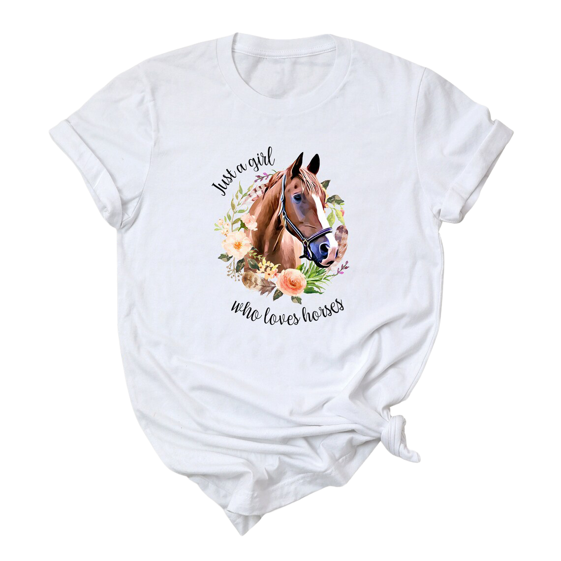 Just a Girl Who Loves Horses Shirt Horse Lover Gift Tee